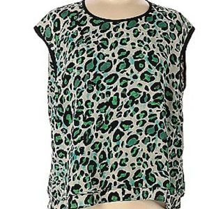 CAbi Jungle Leopard Blouse - Size L